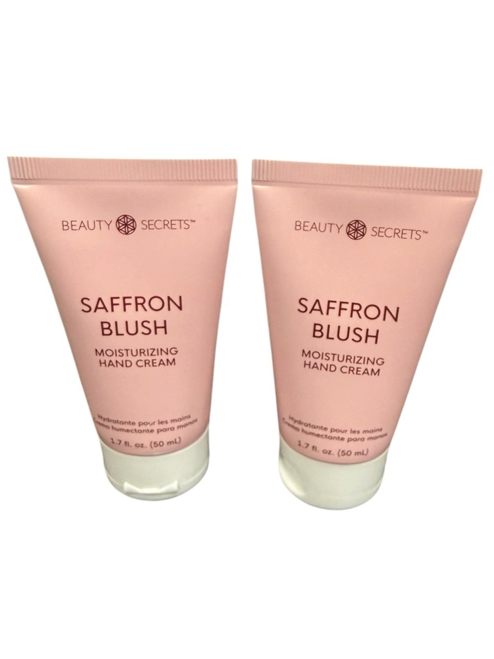 Beauty Secrets 2 pk Saffron Blush Moisturizing Hand Creams 1.7 fl oz travel size